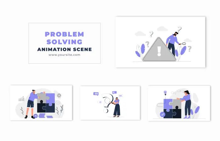 Problem Solving Video Motion Graphics 2d Animation Character - Perfect Space Photo - Retina